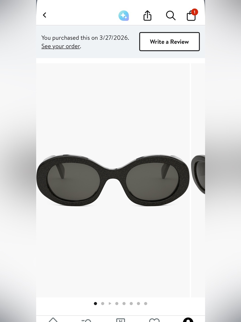 NEW AUTHENTIC CELINE Triomphe 52mm Oval Sunglasses - Picture 12 of 12